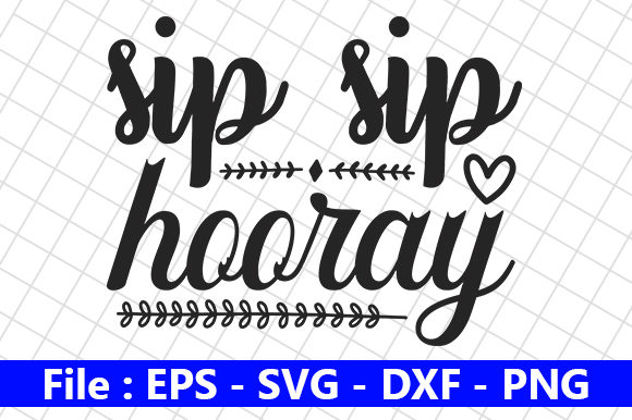 Wedding Quote Design, Sip Sip Hooray: Embroidery Review