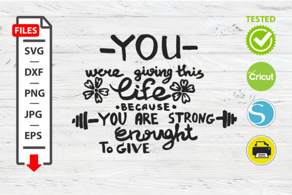 You Are Strong Enough Motivational Quote